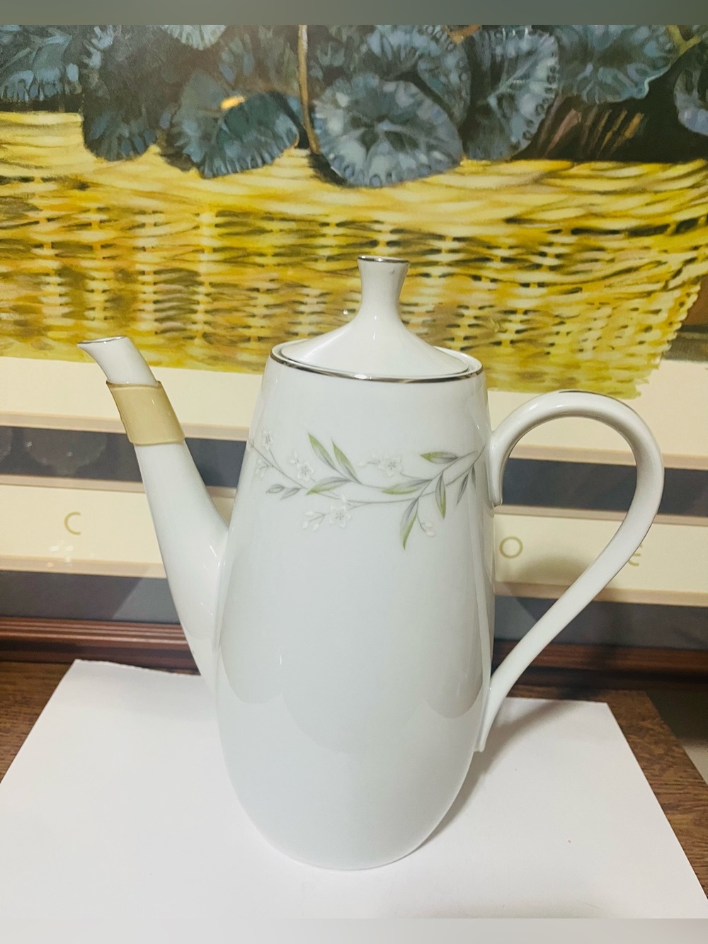 Vintage Coffee Pot with flower design-St Regis